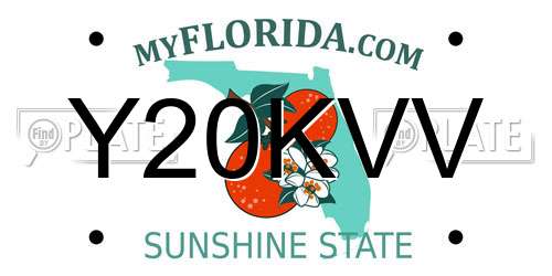 Y20KVV Florida License Plate
