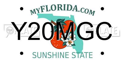 Y20MGC Florida License Plate