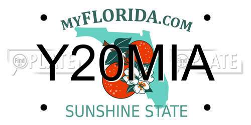Y20MIA Florida License Plate