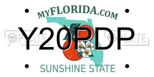 Y20PDP Florida License Plate