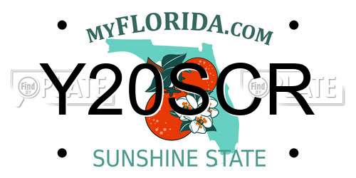 Y20SCR Florida License Plate