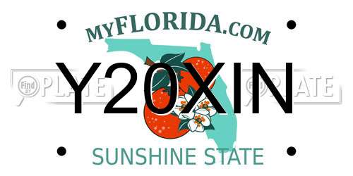 Y20XIN Florida License Plate