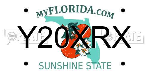 Y20XRX Florida License Plate