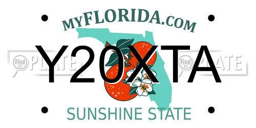 Y20XTA Florida License Plate