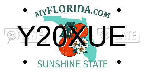 Y20XUE Florida License Plate