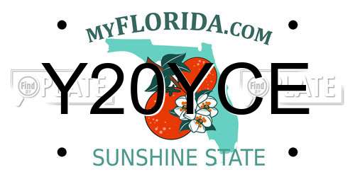 Y20YCE Florida License Plate