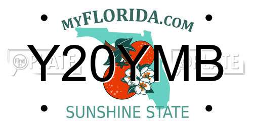 Y20YMB Florida License Plate