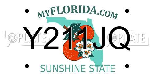 Y211JQ Florida License Plate