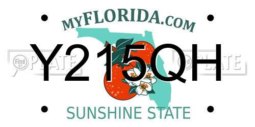 Y215QH Florida License Plate