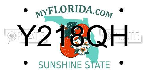 Y218QH Florida License Plate