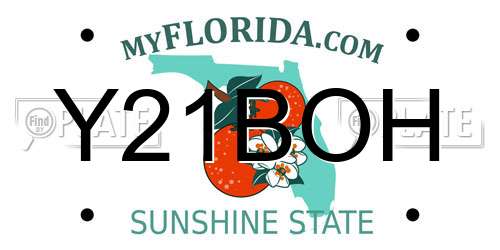Y21BOH Florida License Plate