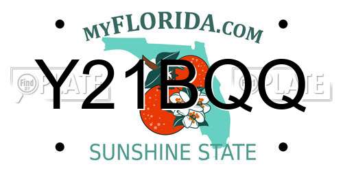 Y21BQQ Florida License Plate