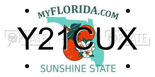 Y21CUX Florida License Plate