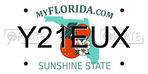 Y21EUX Florida License Plate