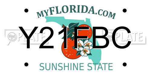 Y21FBC Florida License Plate