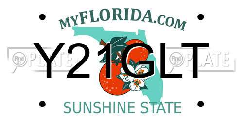 Y21GLT Florida License Plate