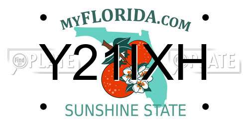 Y21IXH Florida License Plate
