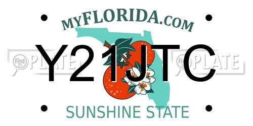 Y21JTC Florida License Plate