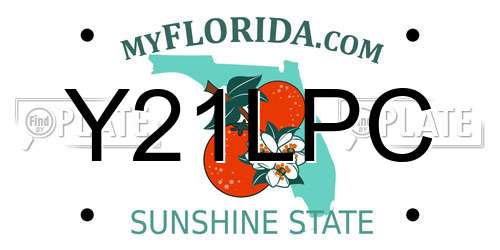 Y21LPC Florida License Plate