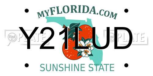 Y21LUD Florida License Plate