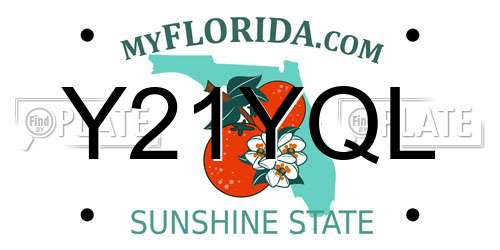 Y21YQL Florida License Plate