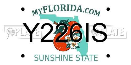Y226IS Florida License Plate