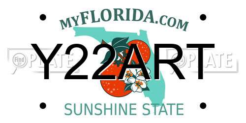 Y22ART Florida License Plate