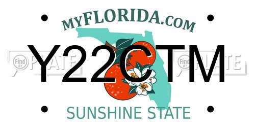 Y22CTM Florida License Plate