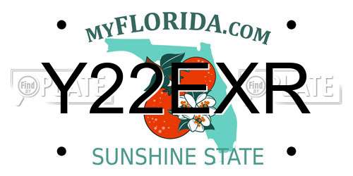 Y22EXR Florida License Plate