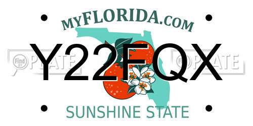 Y22FQX Florida License Plate