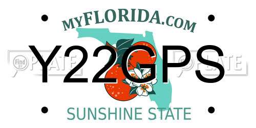 Y22GPS Florida License Plate