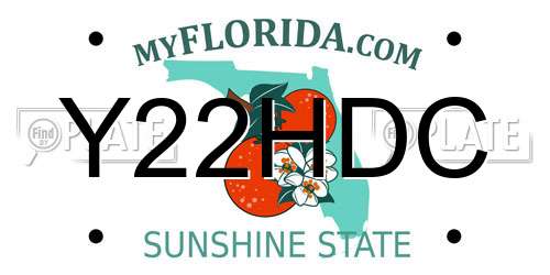 Y22HDC Florida License Plate