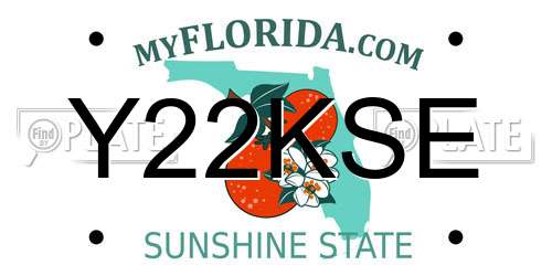 Y22KSE Florida License Plate