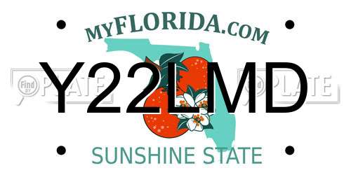 Y22LMD Florida License Plate