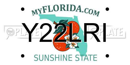 Y22LRI Florida License Plate