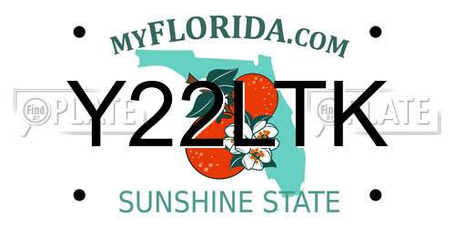 Y22LTK Florida License Plate