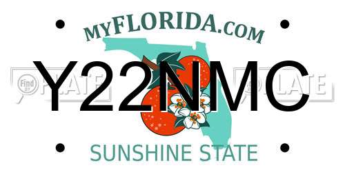 Y22NMC Florida License Plate