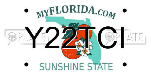 Y22TCI Florida License Plate