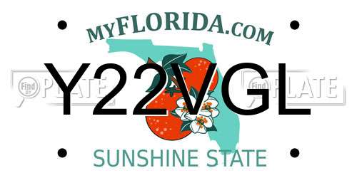 Y22VGL Florida License Plate