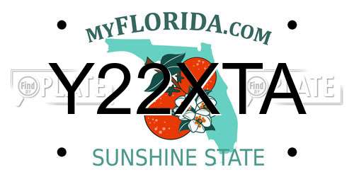 Y22XTA Florida License Plate