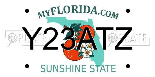 Y23ATZ Florida License Plate