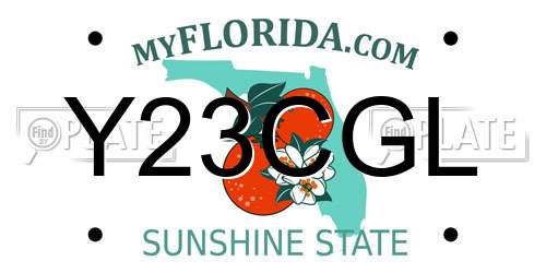 Y23CGL Florida License Plate
