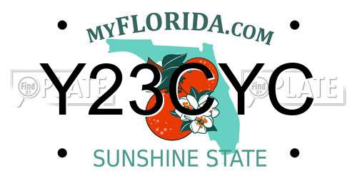 Y23CYC Florida License Plate