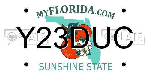 Y23DUC Florida License Plate