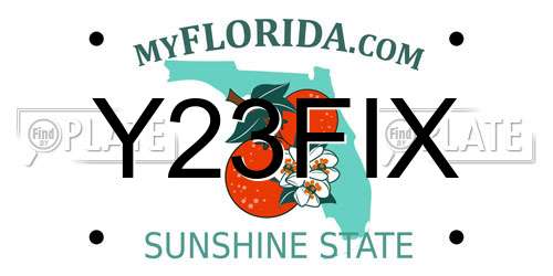 Y23FIX Florida License Plate