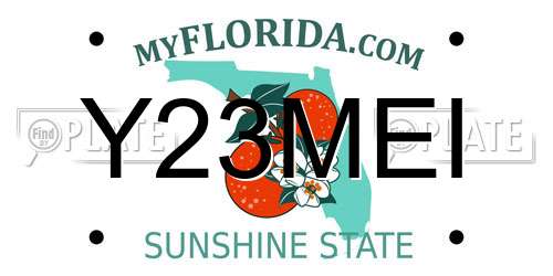 Y23MEI Florida License Plate