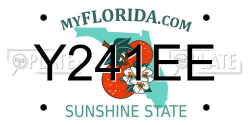 Y241EE Florida License Plate