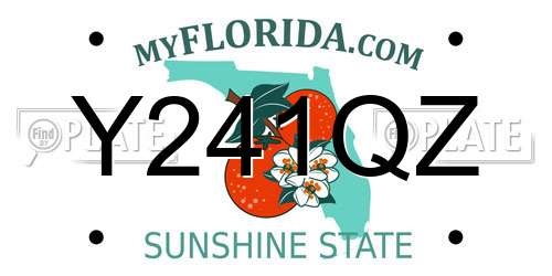 Y241QZ Florida License Plate