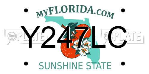 Y247LC Florida License Plate