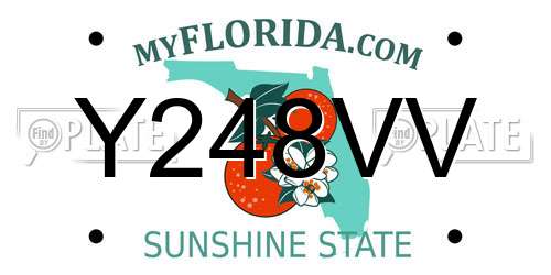 Y248VV Florida License Plate